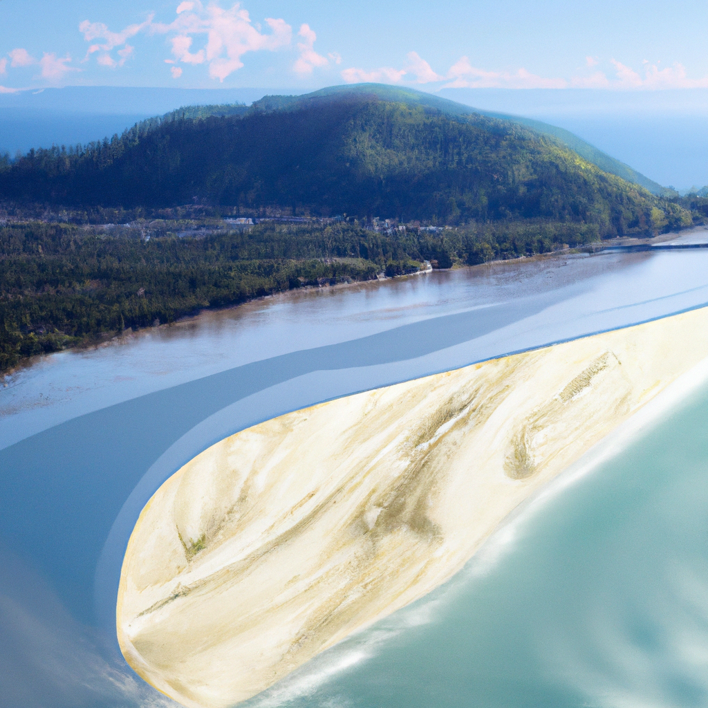 Soft footsteps are enveloped by the immense expanse of paradise.