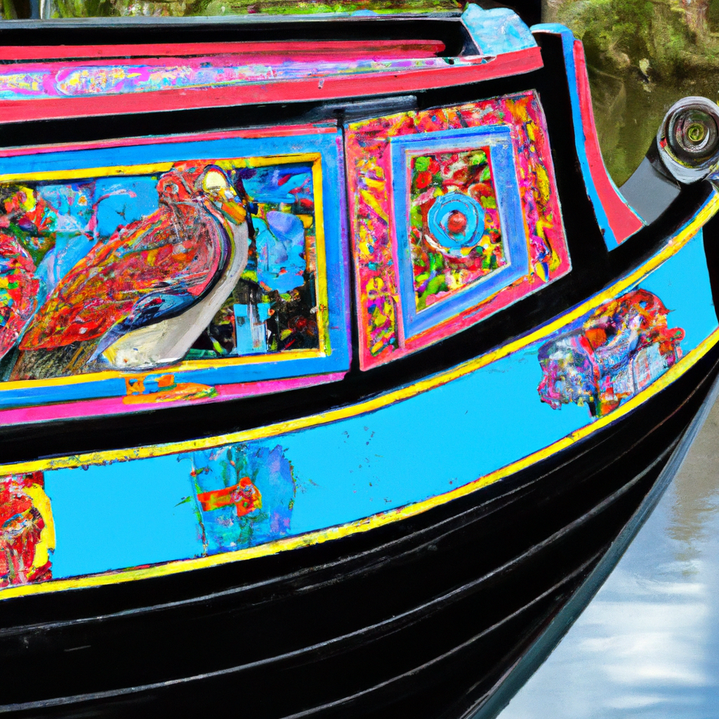 Discover vibrant canal art on a narrowboat journey.