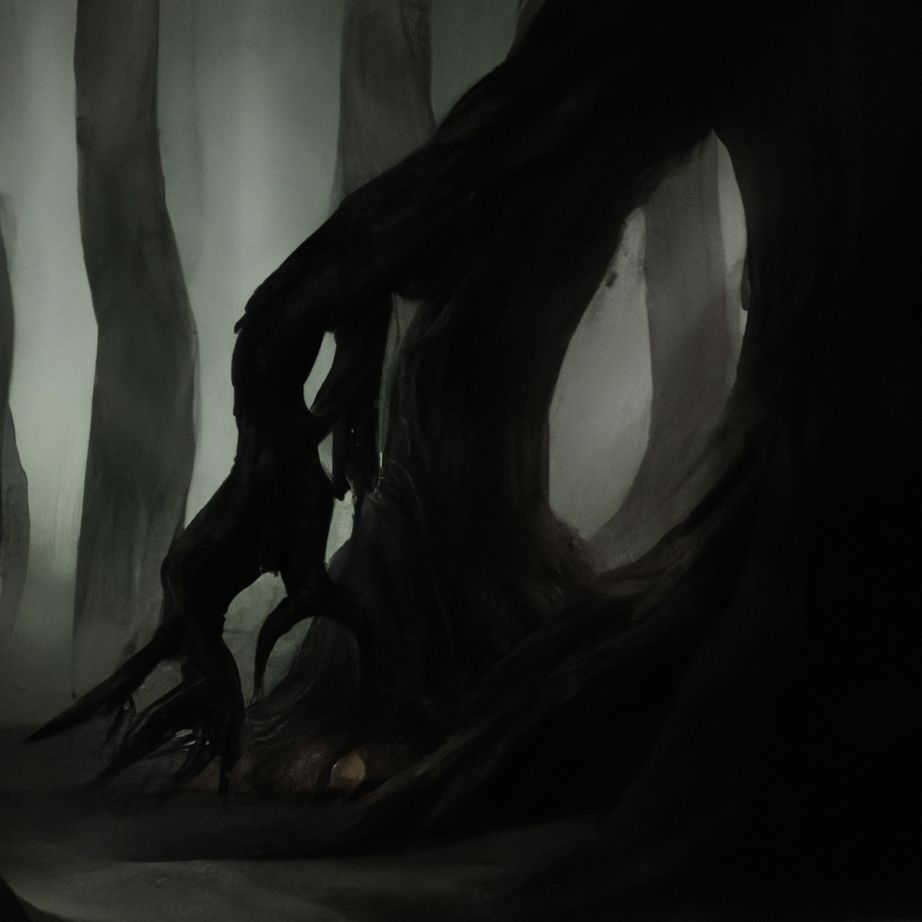 Lose yourself in a mystical journey through looming trees.