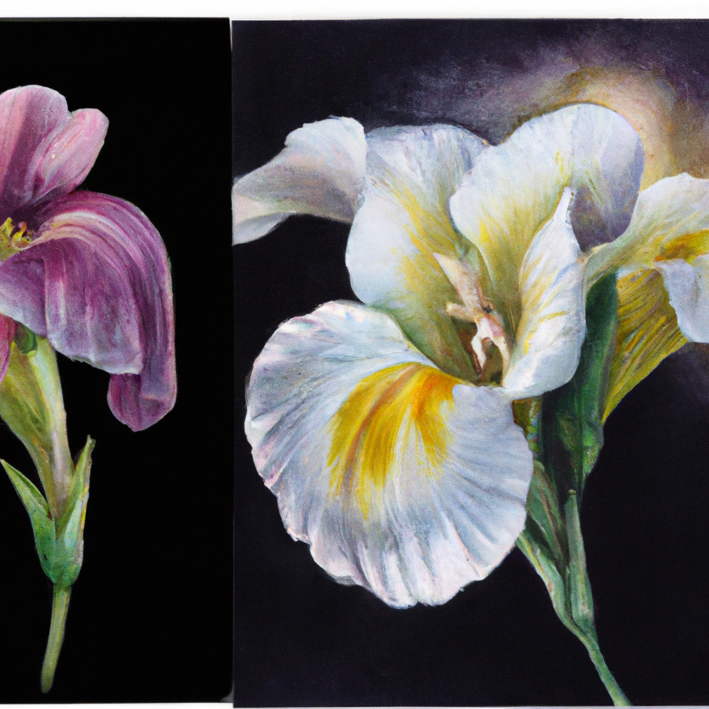 Watercolor technique brings to life flower