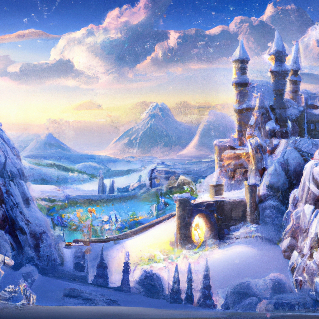 Lose yourself in the magic of winter, an enchanting fantasy world.