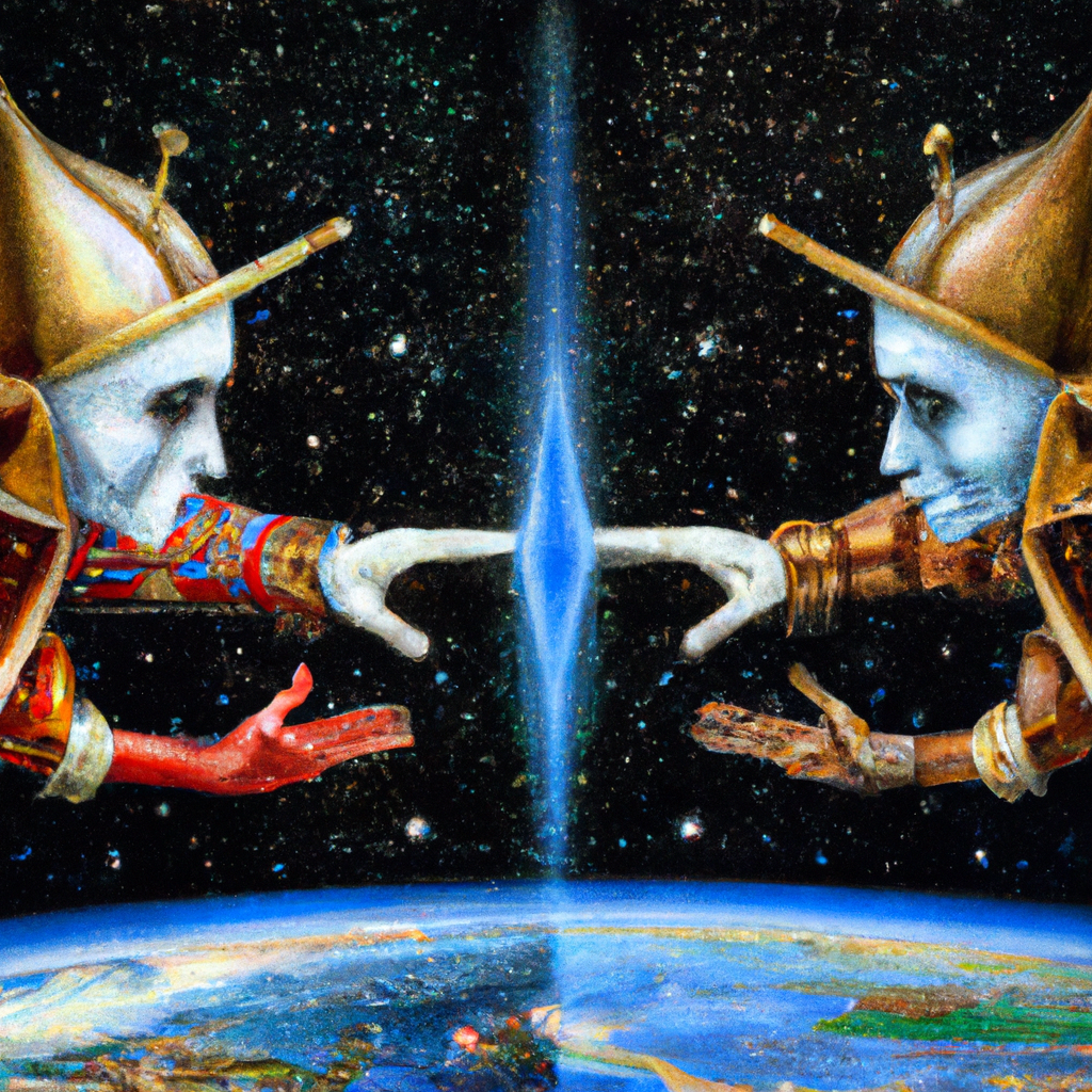 The laser cannons roared as fighter ships clashed in deep space.