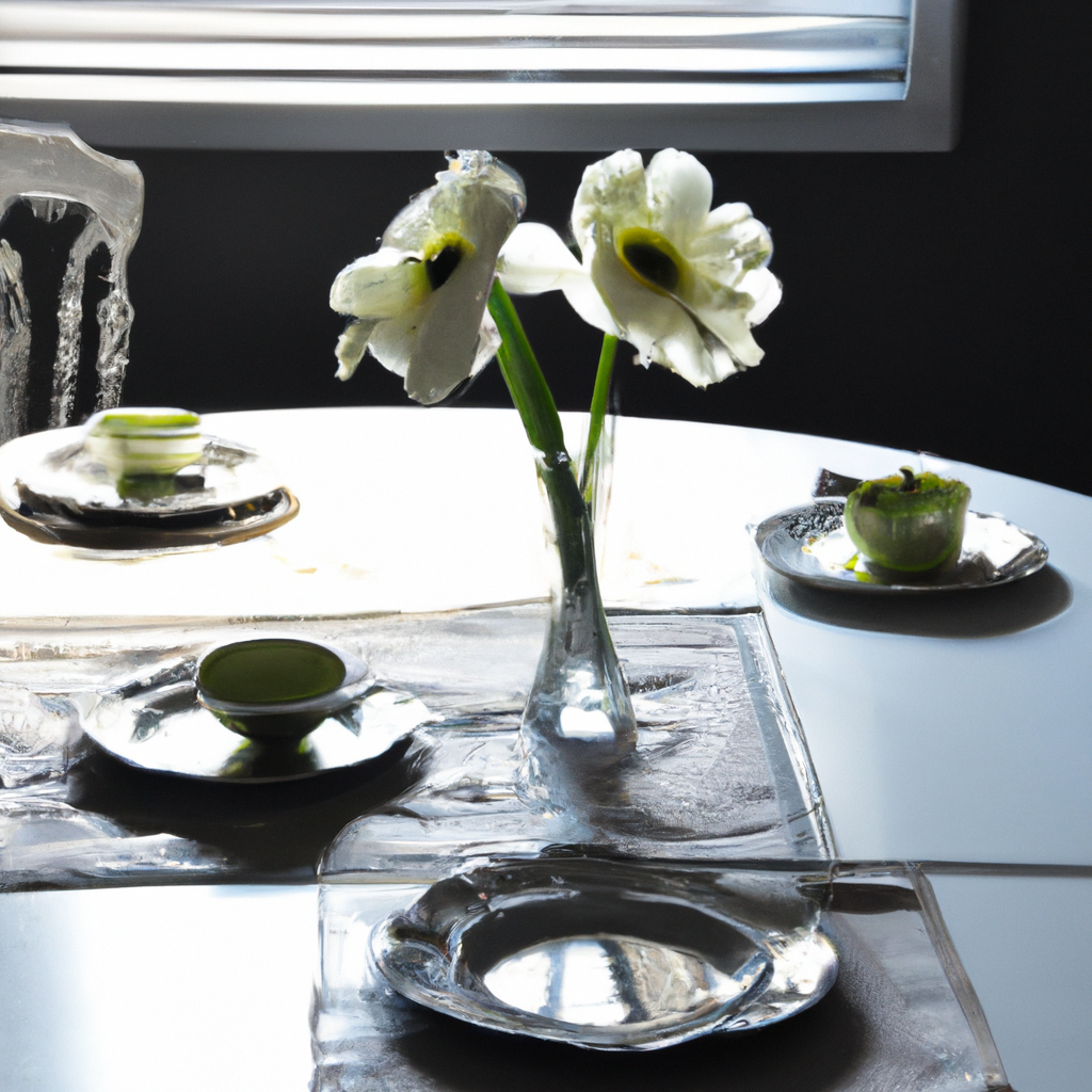 The focus on simplicity allows for versatility in decorating around the table.