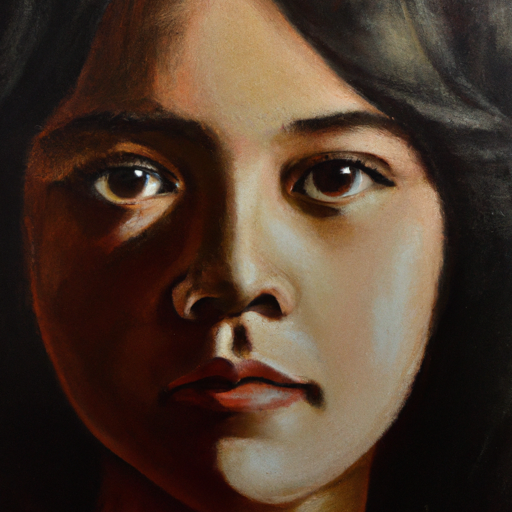 Oil portrait painting preserves beauty