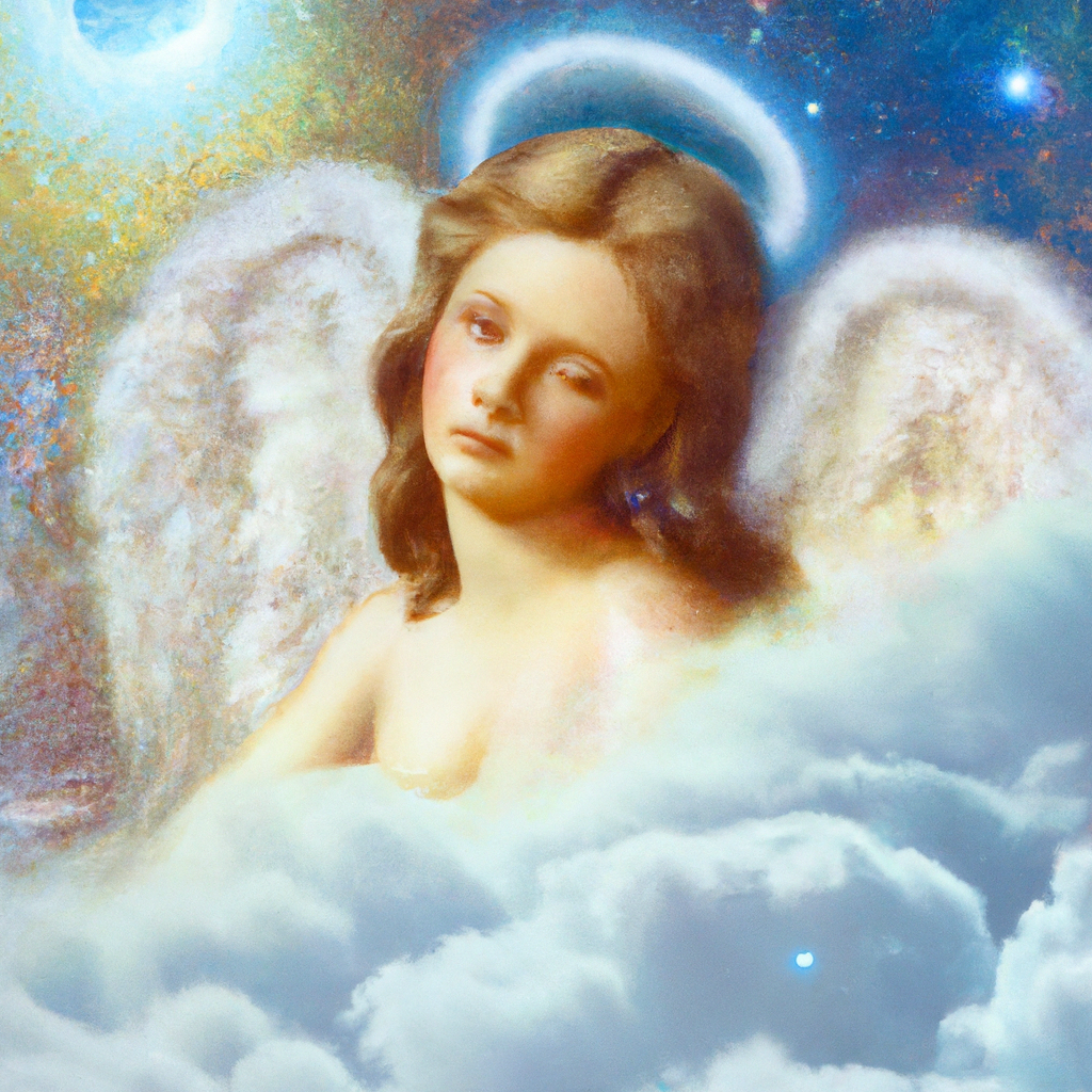 The intricate details of wings, halos and radiant auras leave no doubt of a heavenly reality beyond