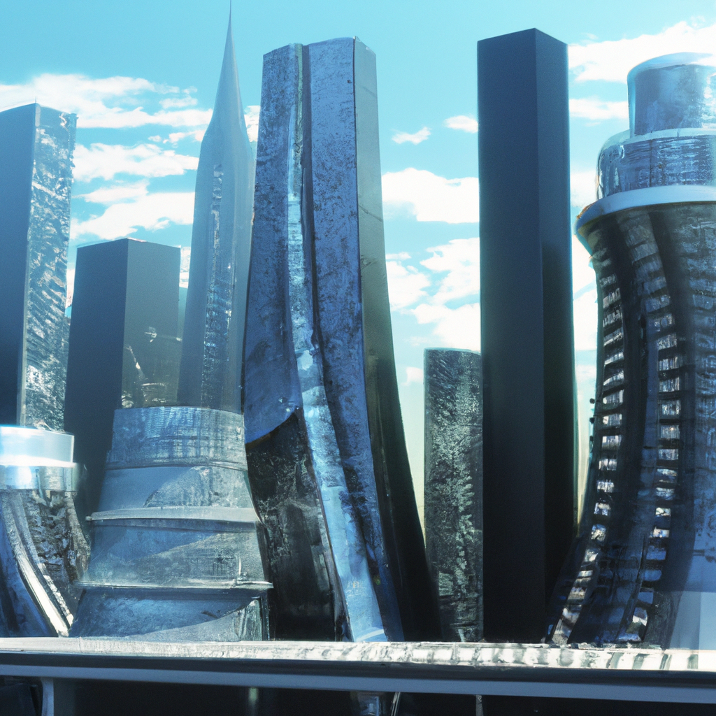 The utopian city of the future sees citizens and technology work harmoniously to create a sustainabl