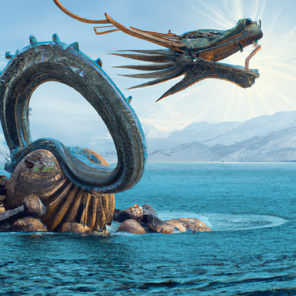 The union of dragons and water creates a mystical and powerful force.