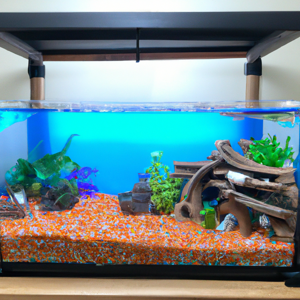 Regular water maintenance is crucial for healthy fish.