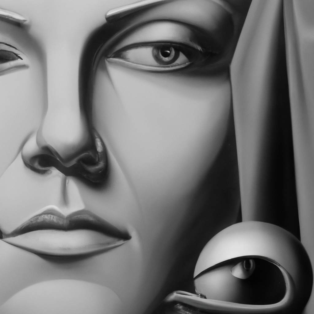 Realism and abstraction blend harmoniously in portrait paintings.