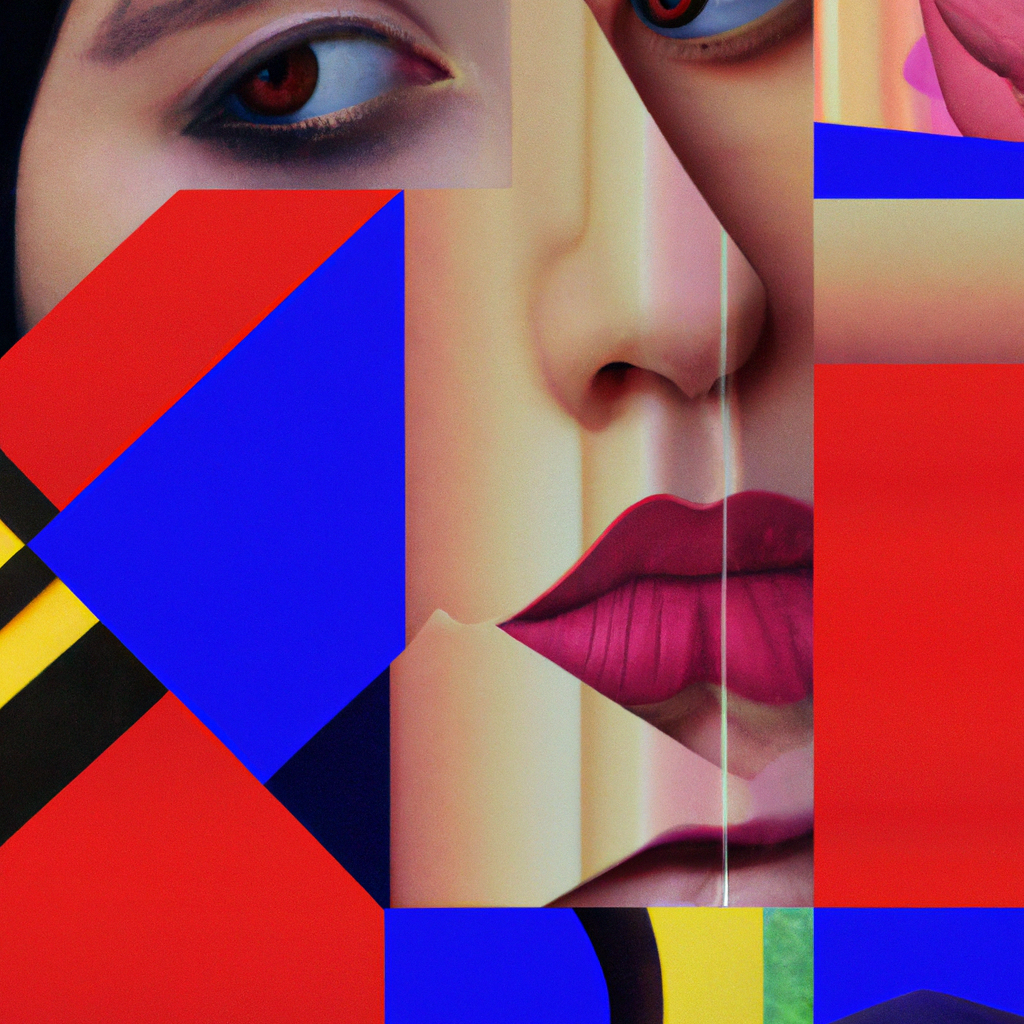 Pop art and cubism combined in modern design, creating a fresh aesthetic.