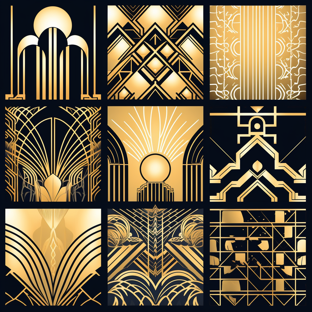  Typical of Art Deco design.