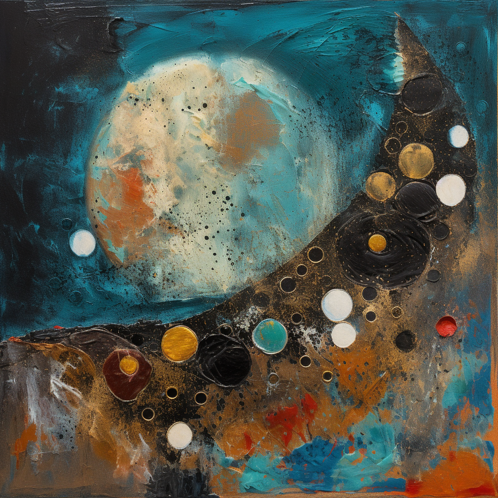 Modern abstract paintings can be created using different mediums.