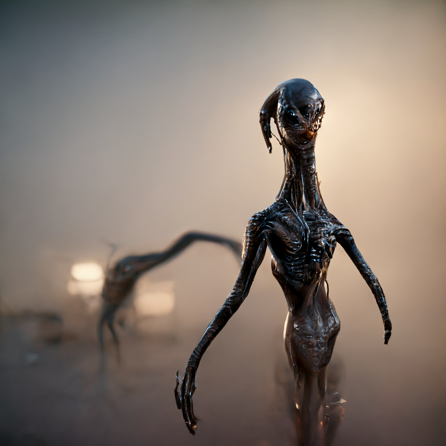 A horrific looking invader from outer space.