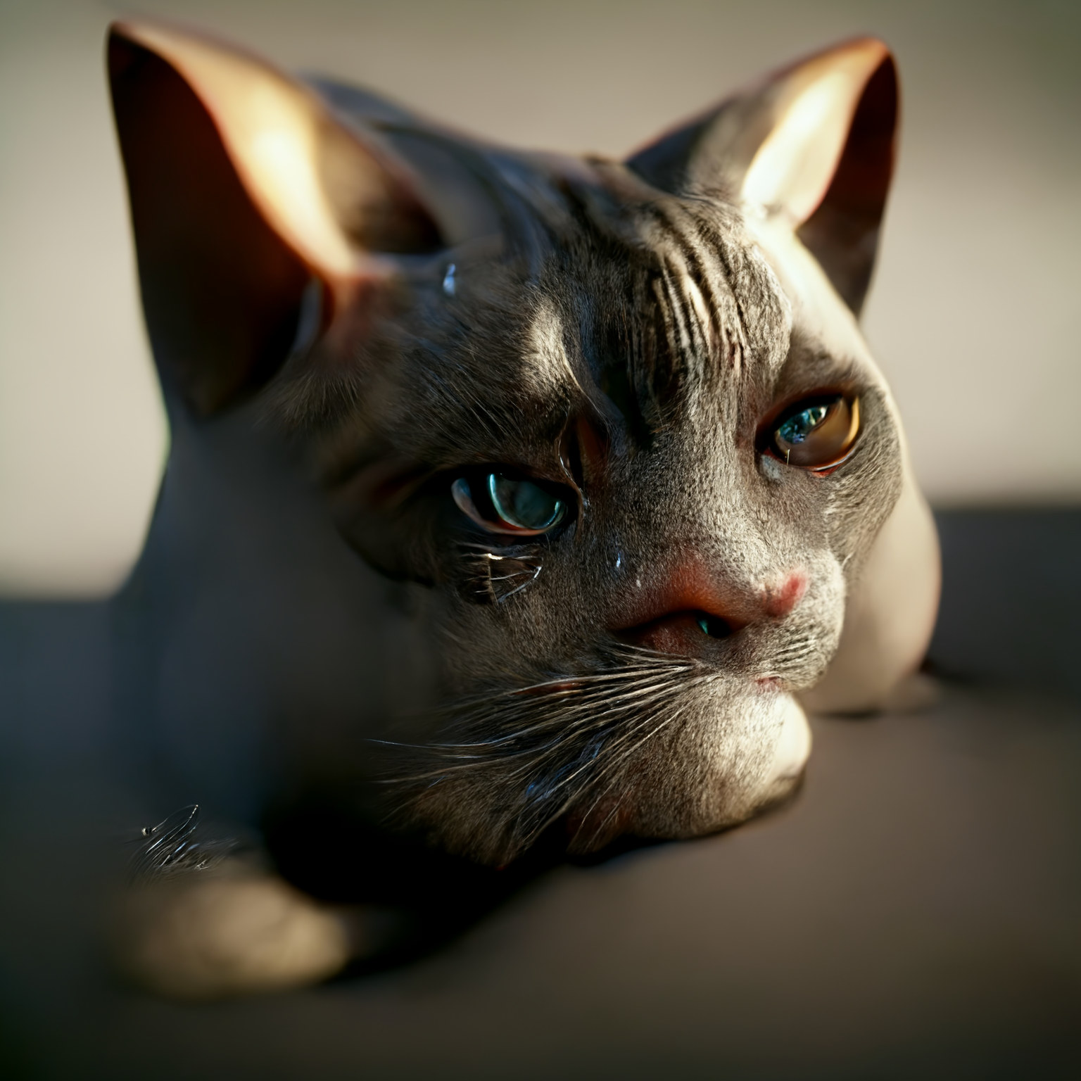 Thoughtful looking cat.