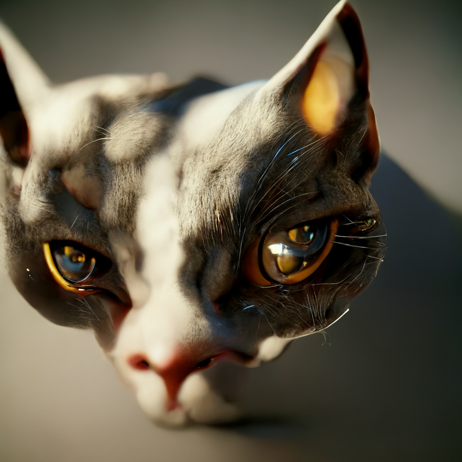 Cute cats face with good looking fur and eyes.