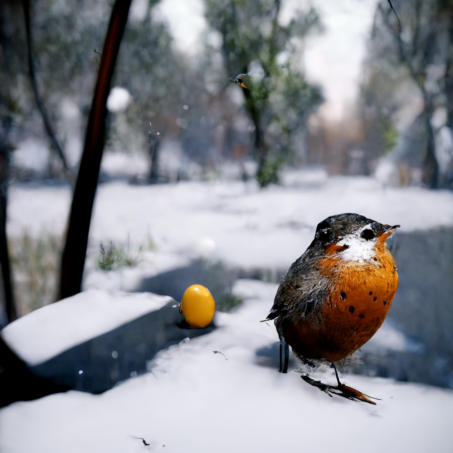 Great generated Robin with an Egg!