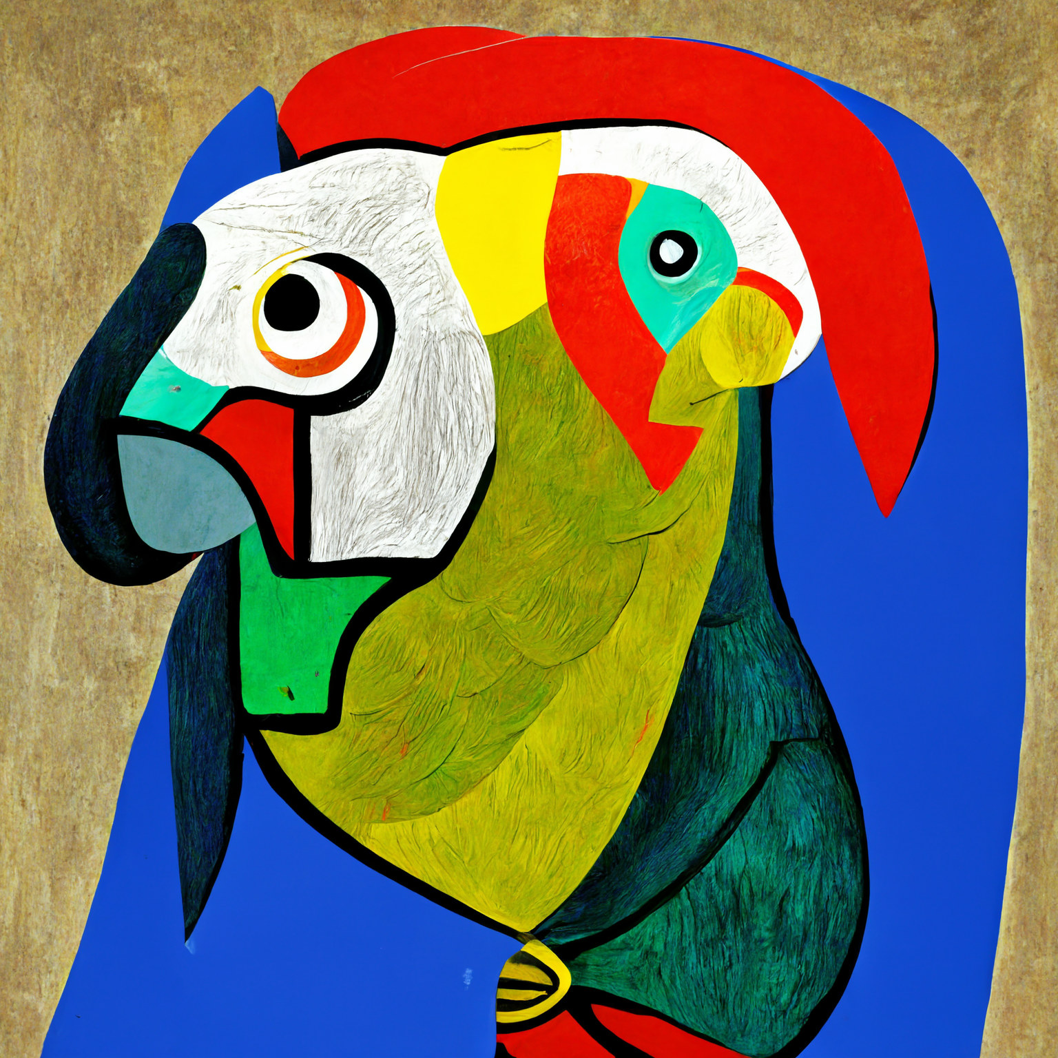 Two birds snuggling together generated by the AI.