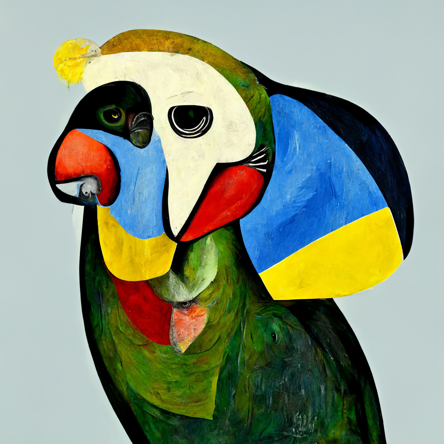 Again, more than one parrot in this arty image.