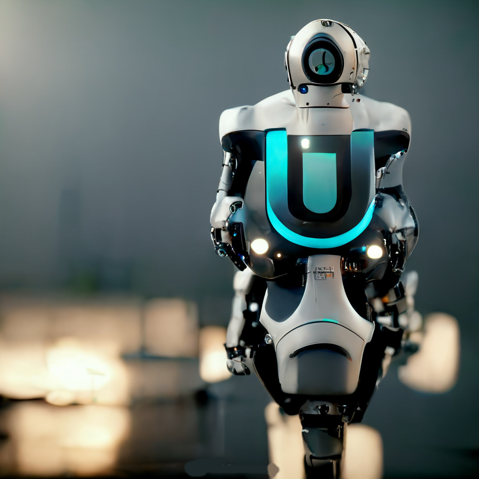 A robot riding a motorbike perhaps?