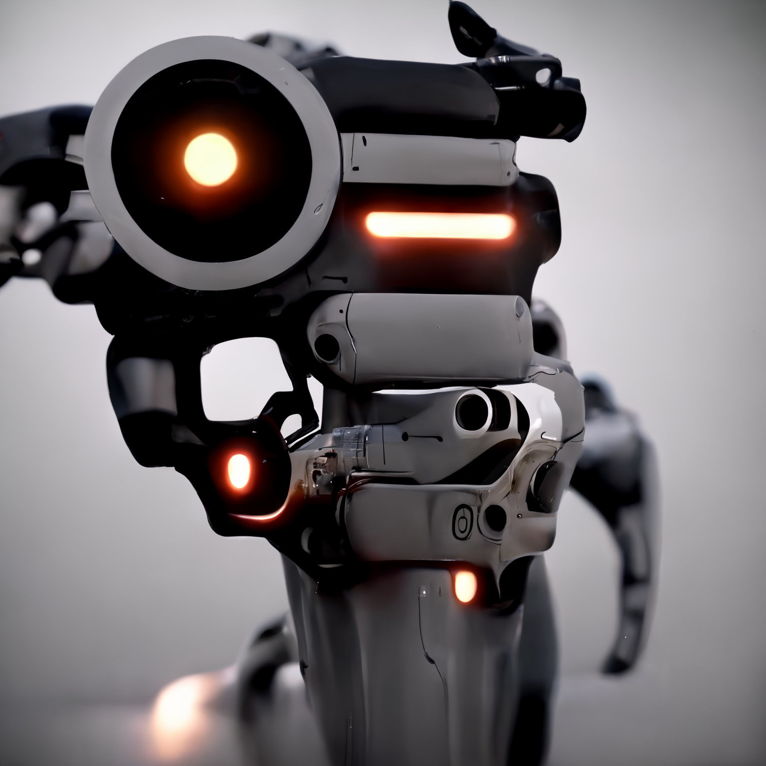 Shoulder mounted weapons for combat.