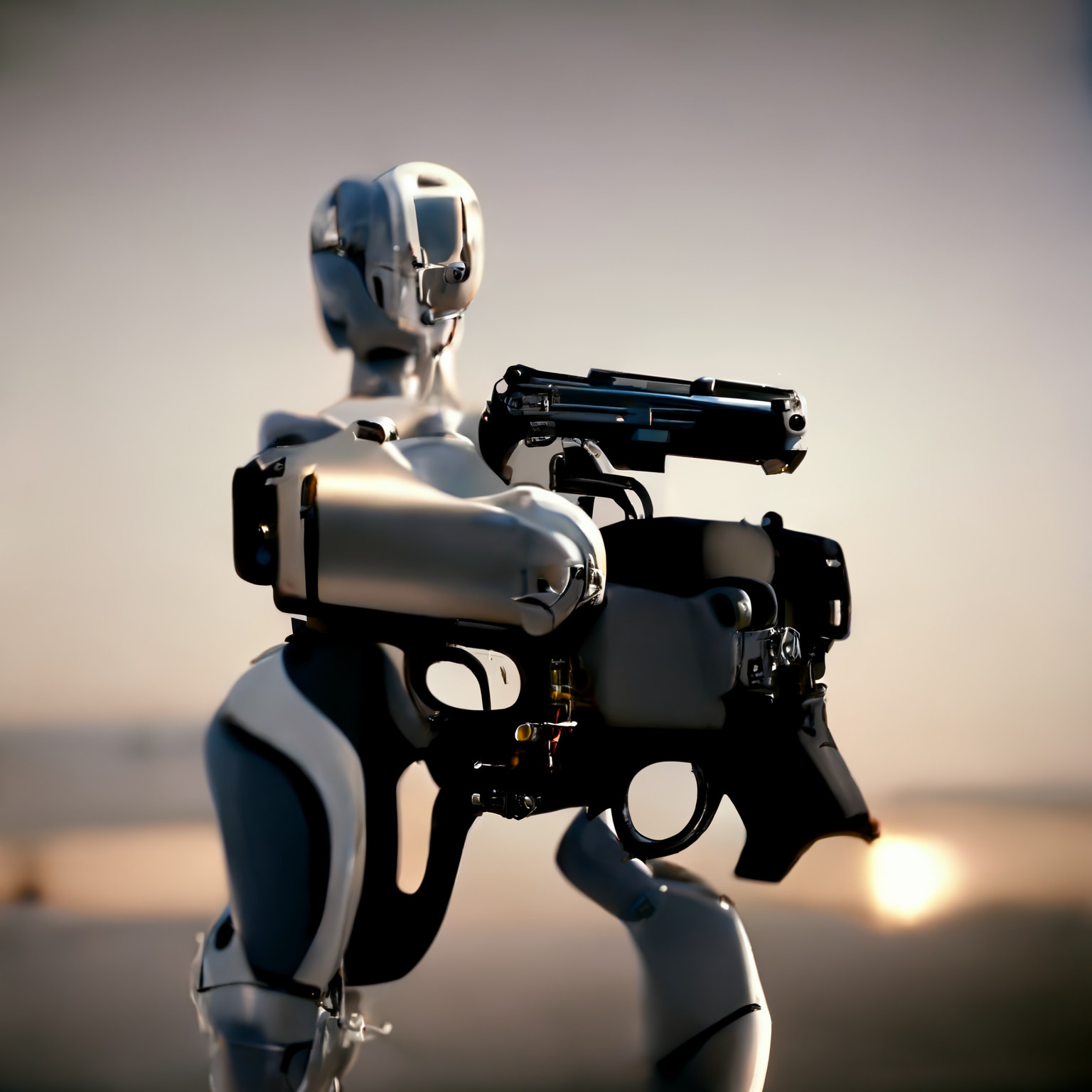 Rapid fire hand gun for sorting out criminals.