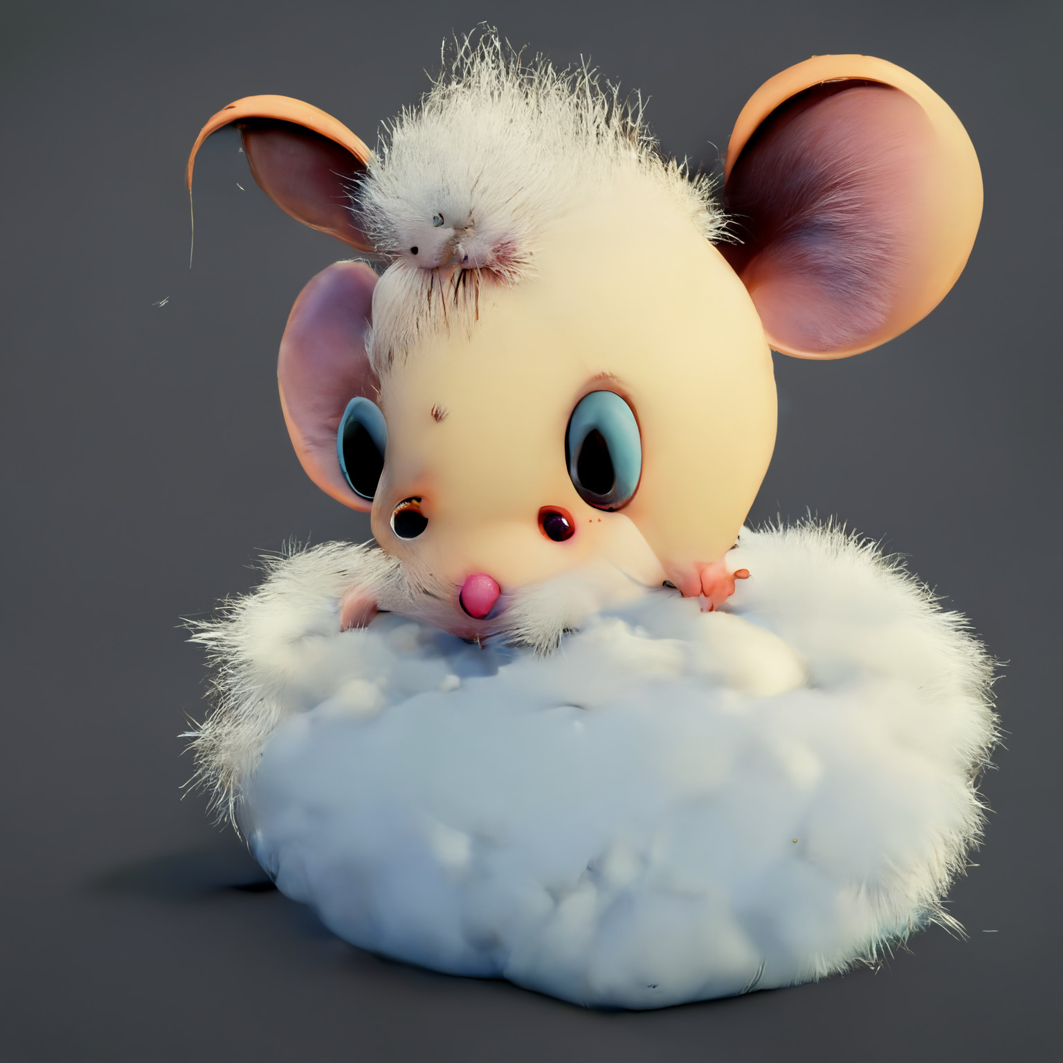 AI mouse looking like it has two faces.