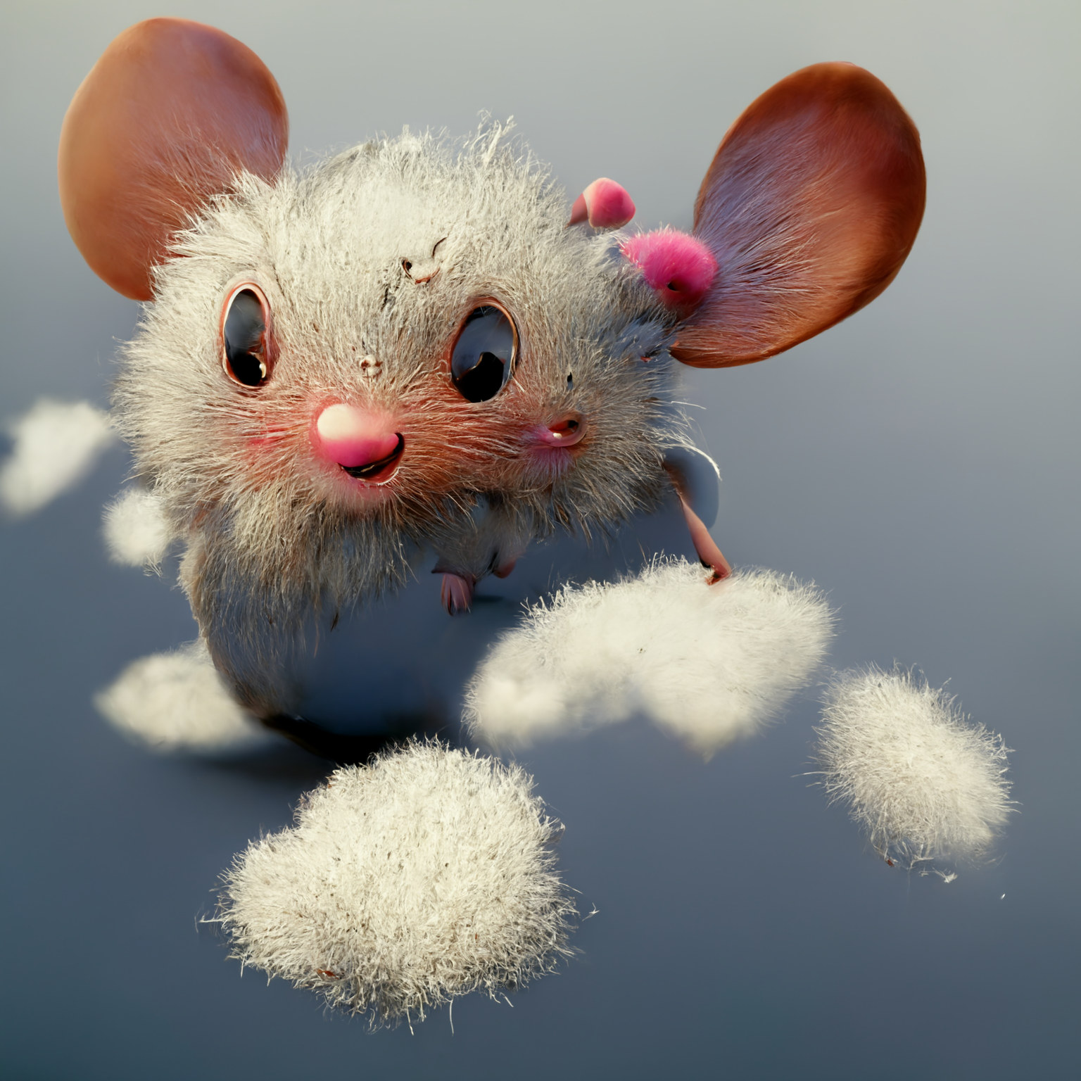 The cutest mouse we generated with the AI at midjourney.