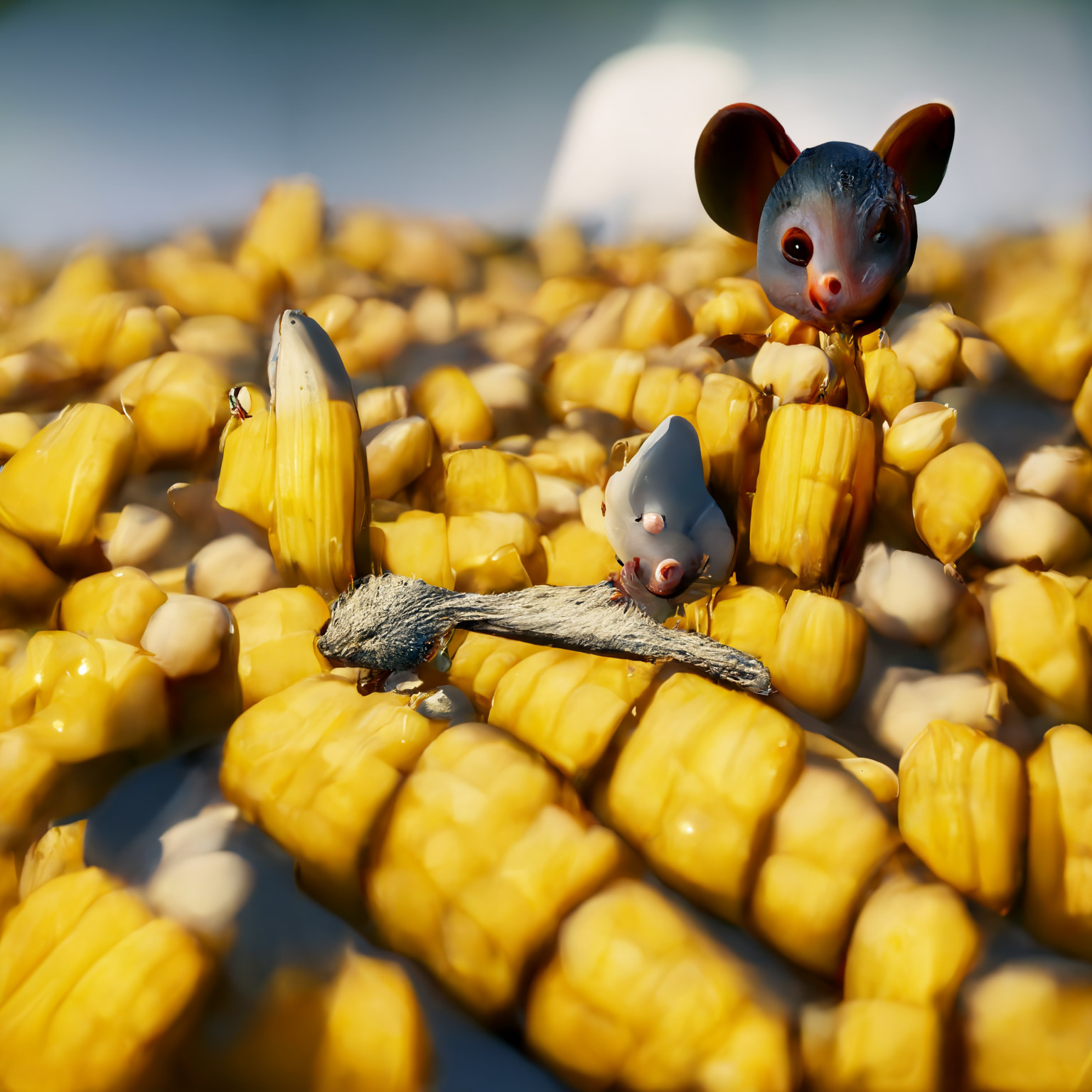 Cheeky looking mouse with guilty look.