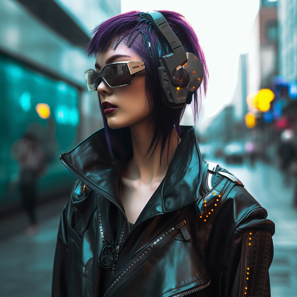 Clothing inspired by the cyberpunk subculture