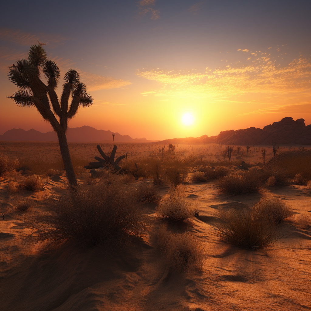 The dry, arid conditions in deserts.