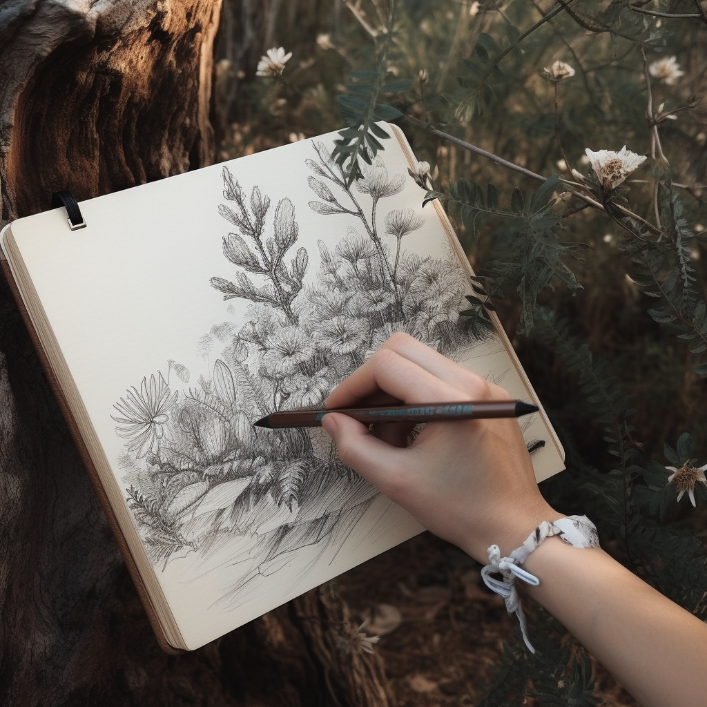 Classic drawing in nature