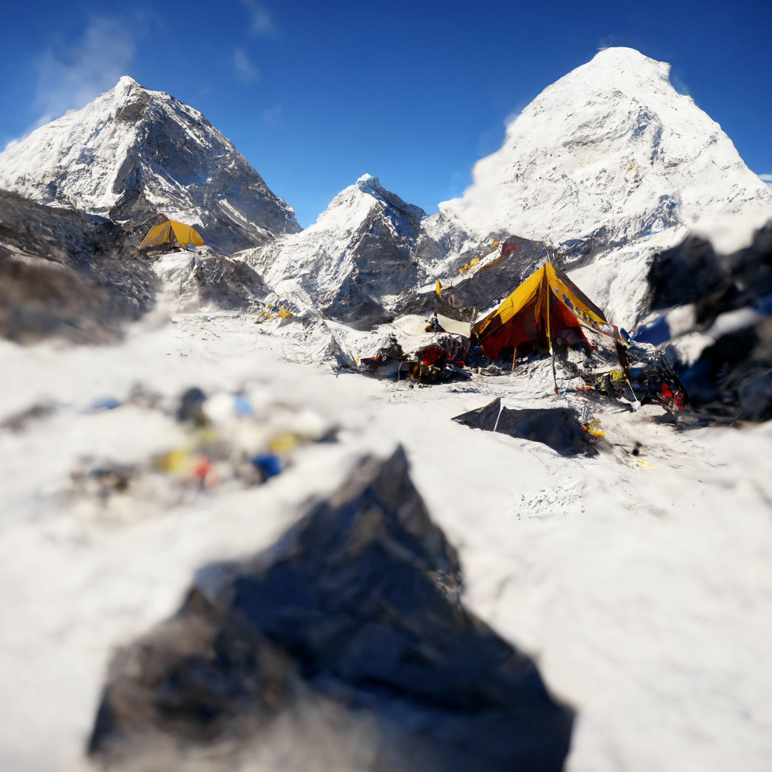 An AI creates Mount Everest Base Camp.