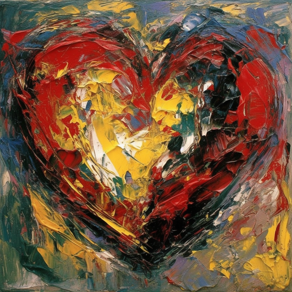 In expressionist art, the heart can be seen through the use of bold colors