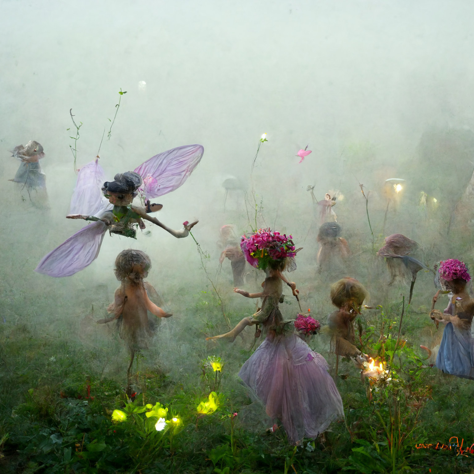 Stunning colours for the fairy clothing and garden.