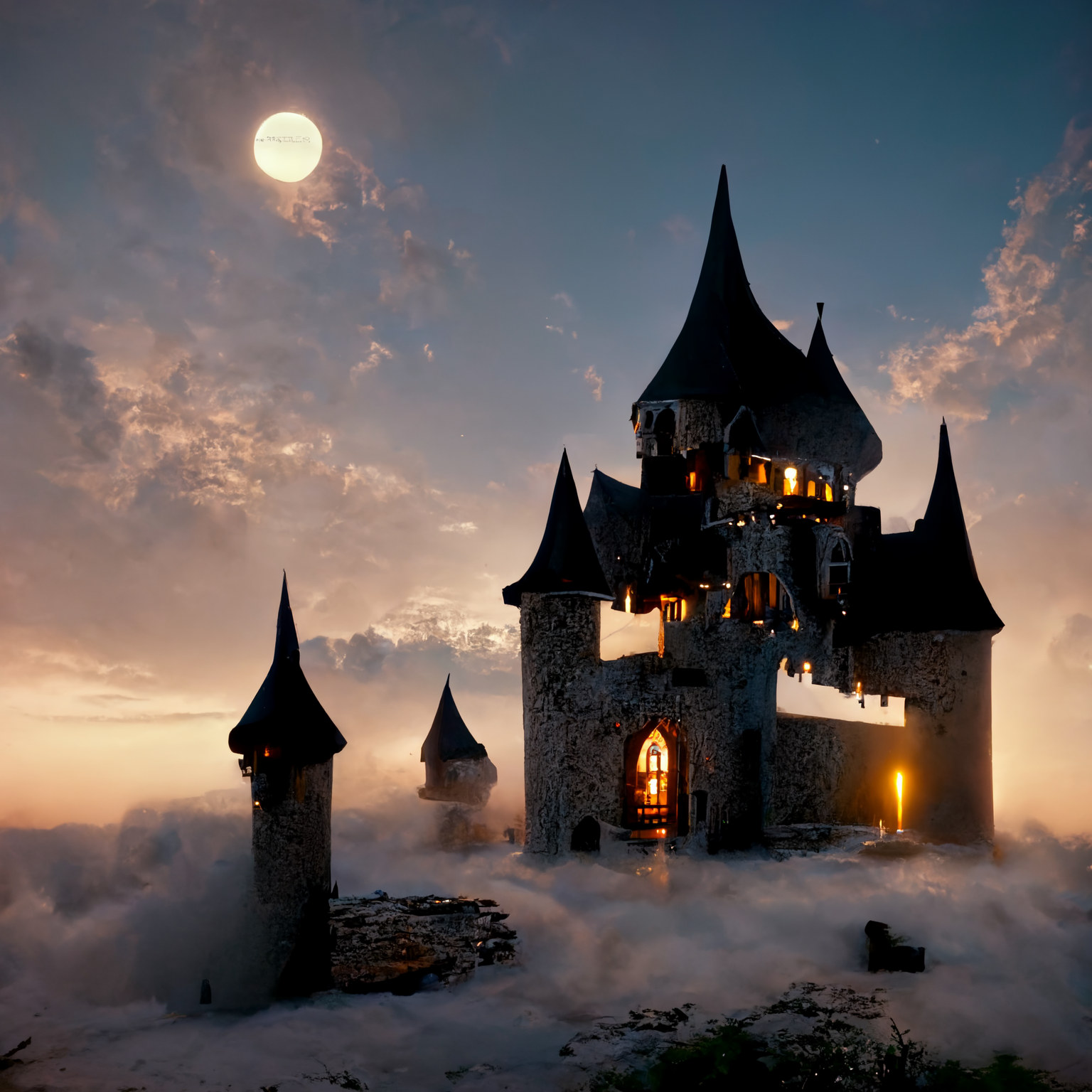 Mountain castle magical looking.