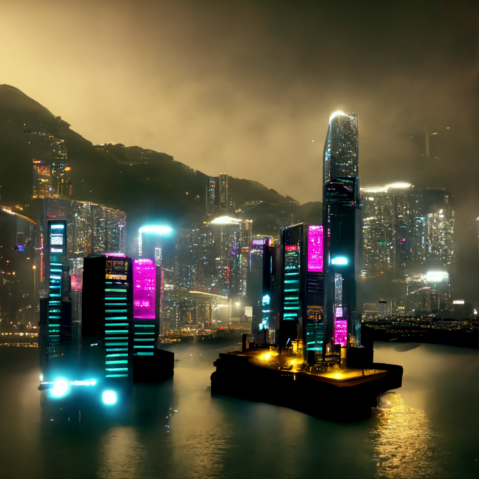 You can almost imagine the Hong Kong cable car coming down the hillside.