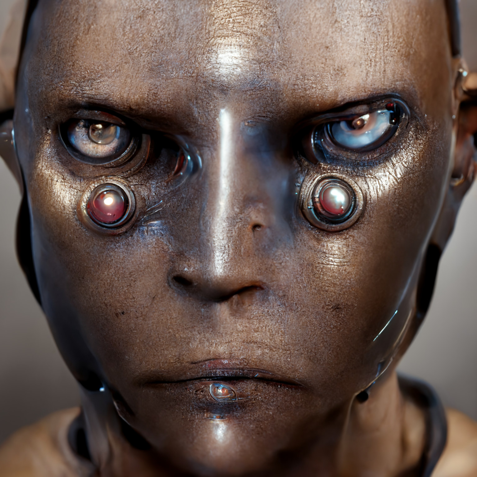 Angry looking humanoid.