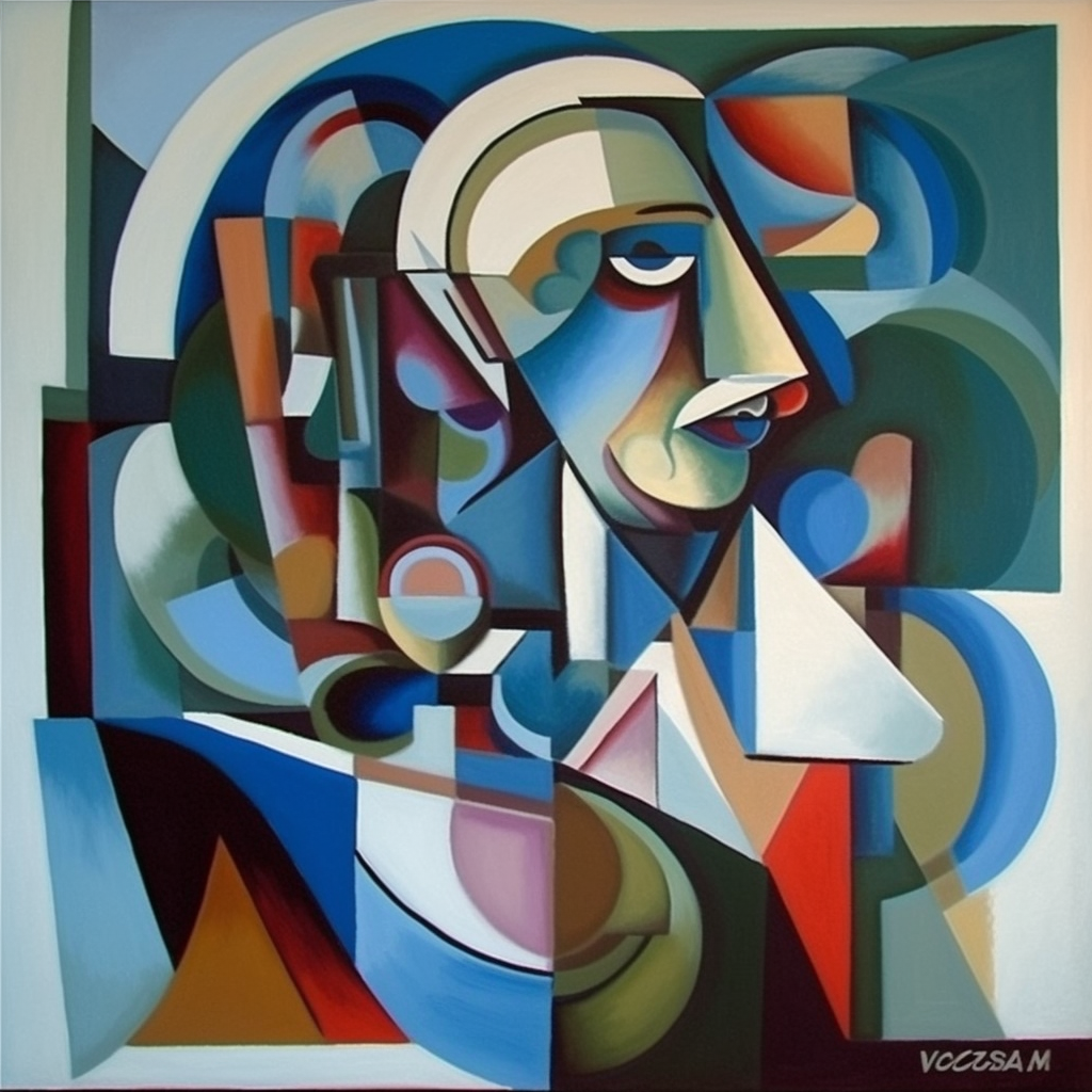 Modern visual cubism may engage with contemporary themes