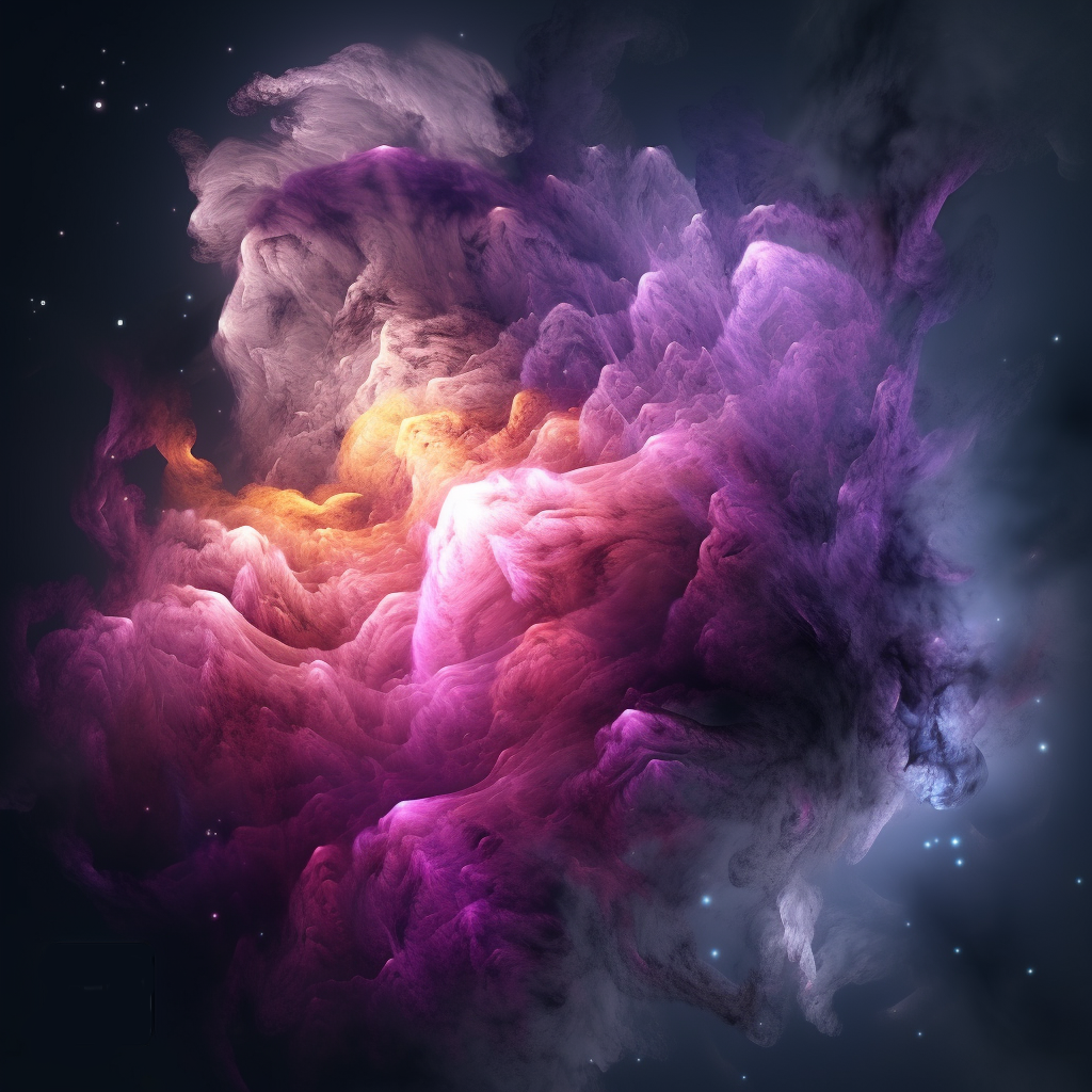 Huge clouds of gas and dust