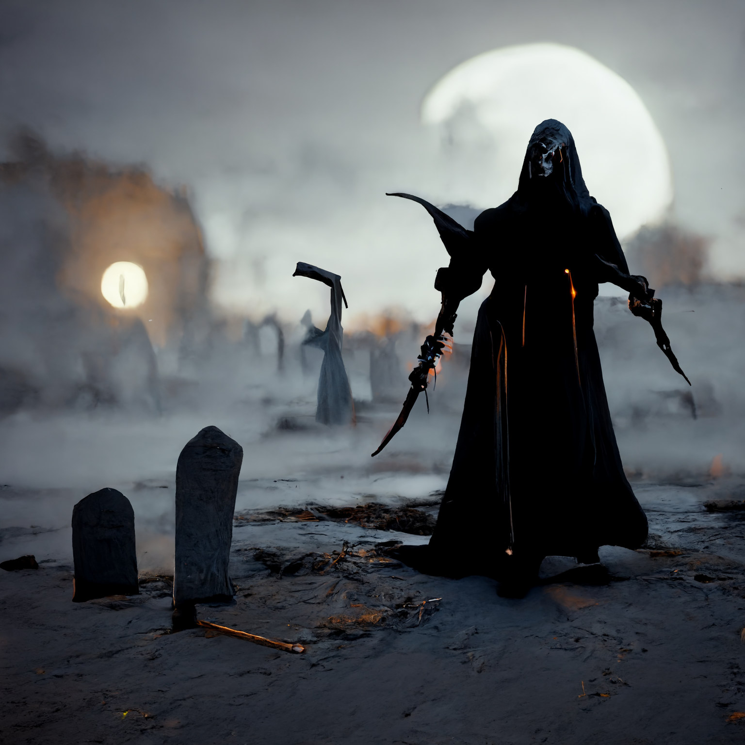 Blades like a Scythe.