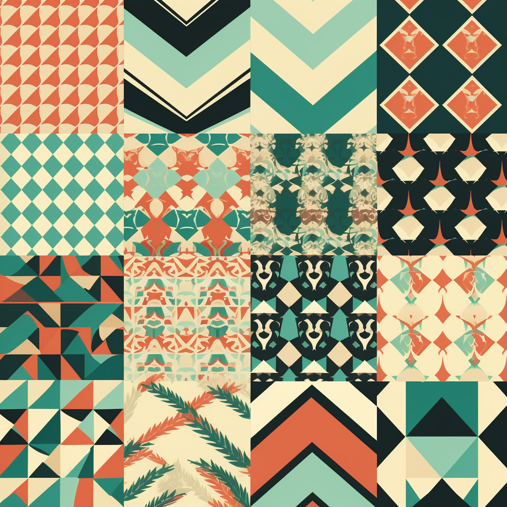 Geometric vector patterns are widely used