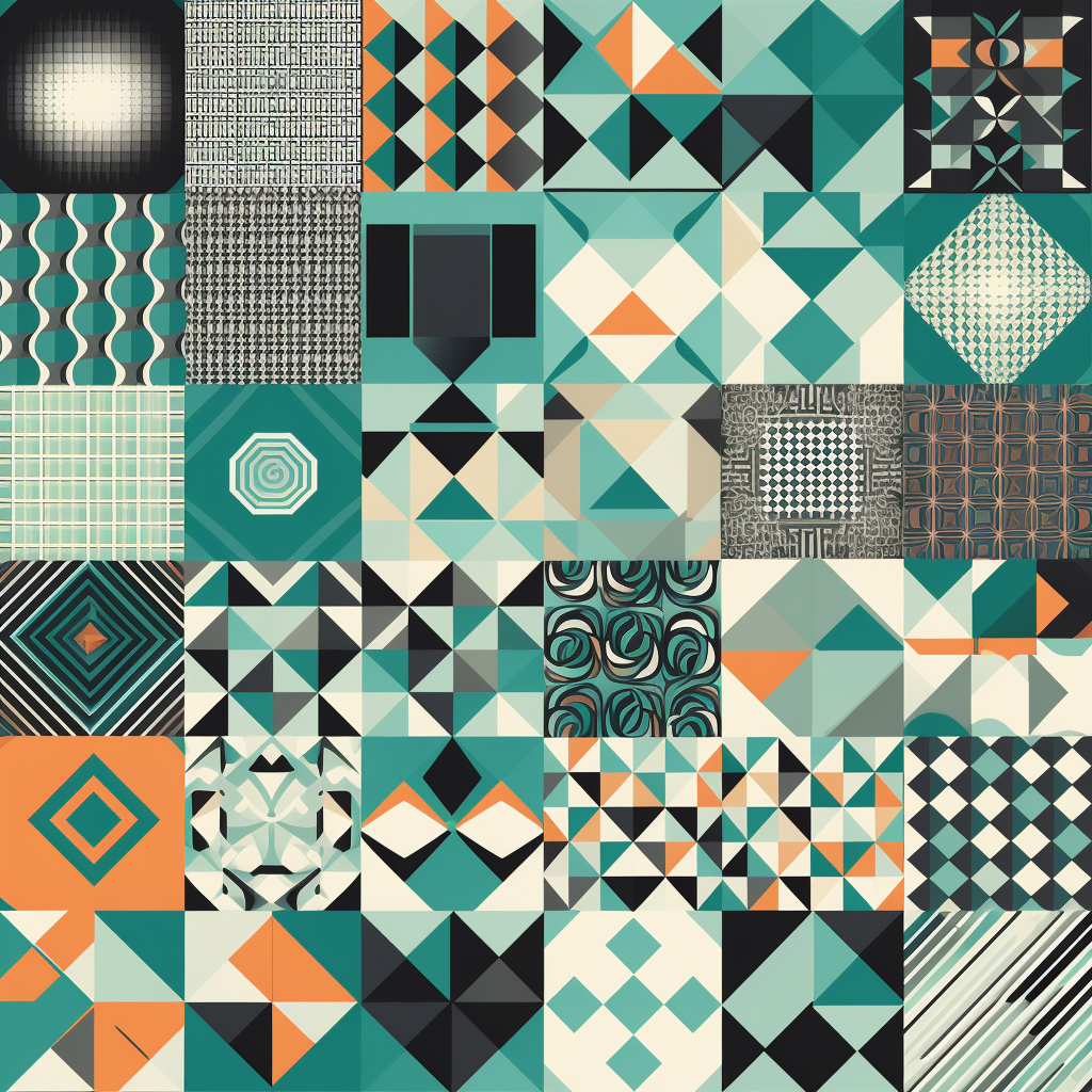  Geometric patterns often begin with simple shapes