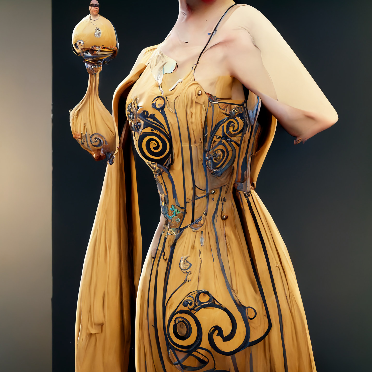 Golden design from the Art Nouveau years.