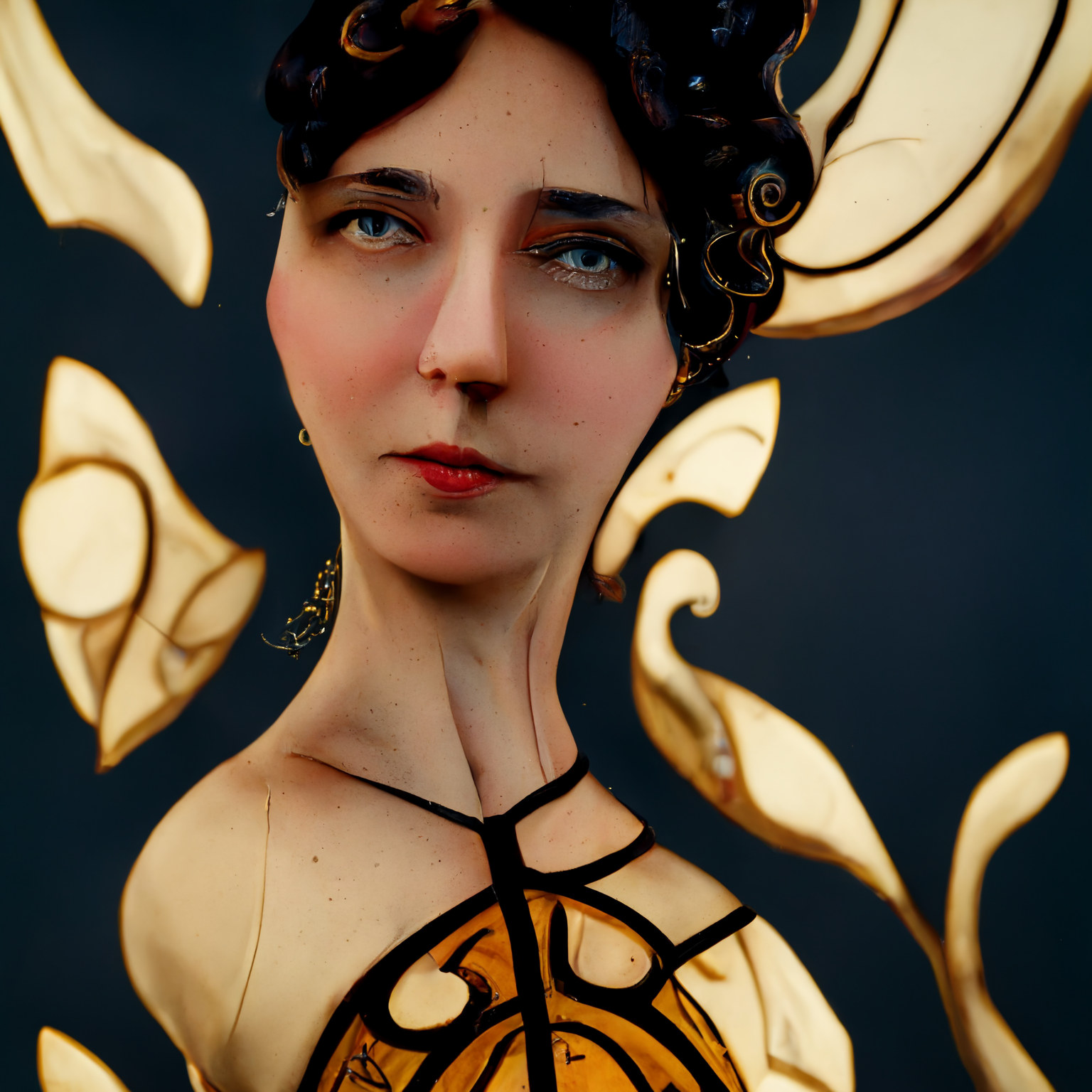 Beautiful AI generated lady from the 1900s.