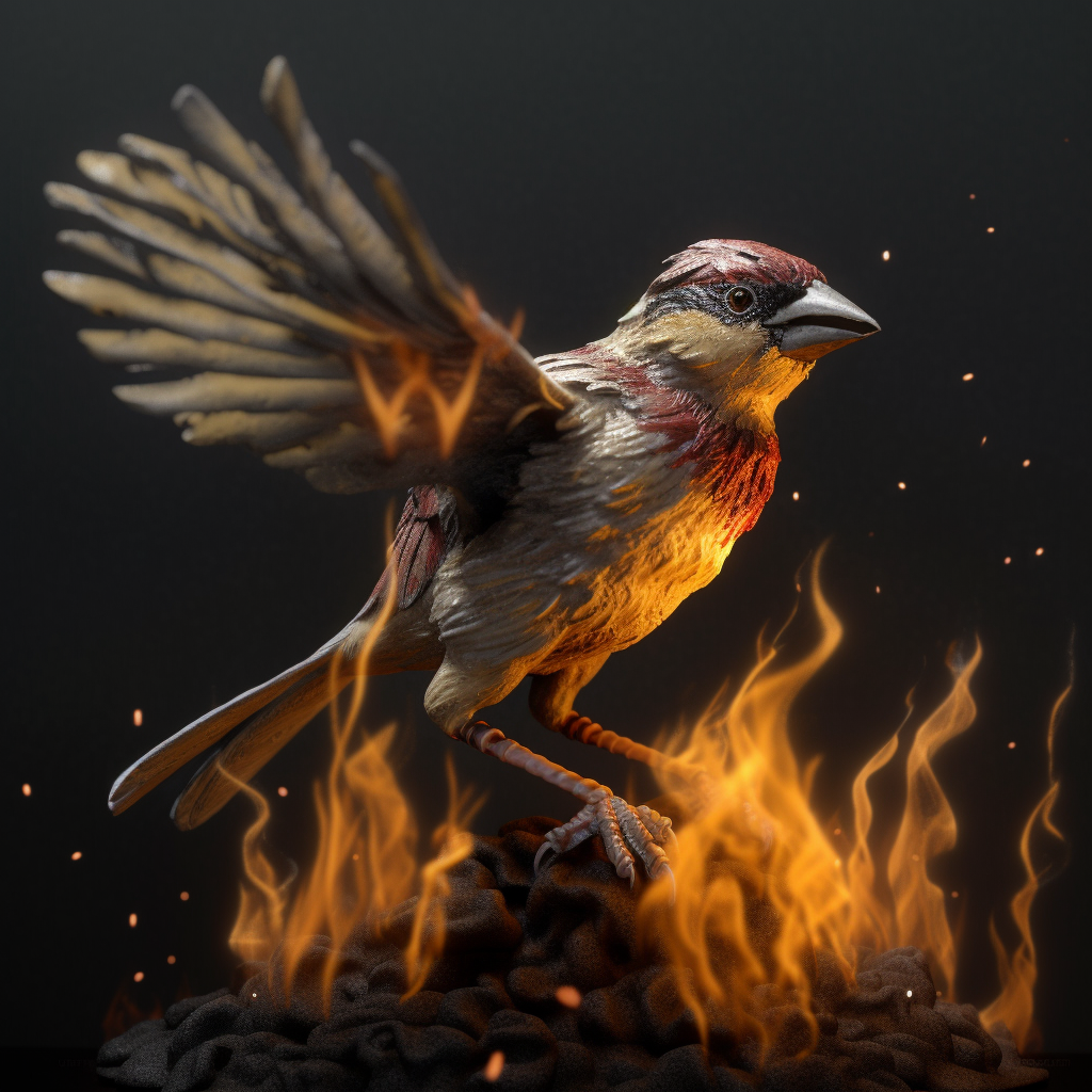 The fire began to take shape.