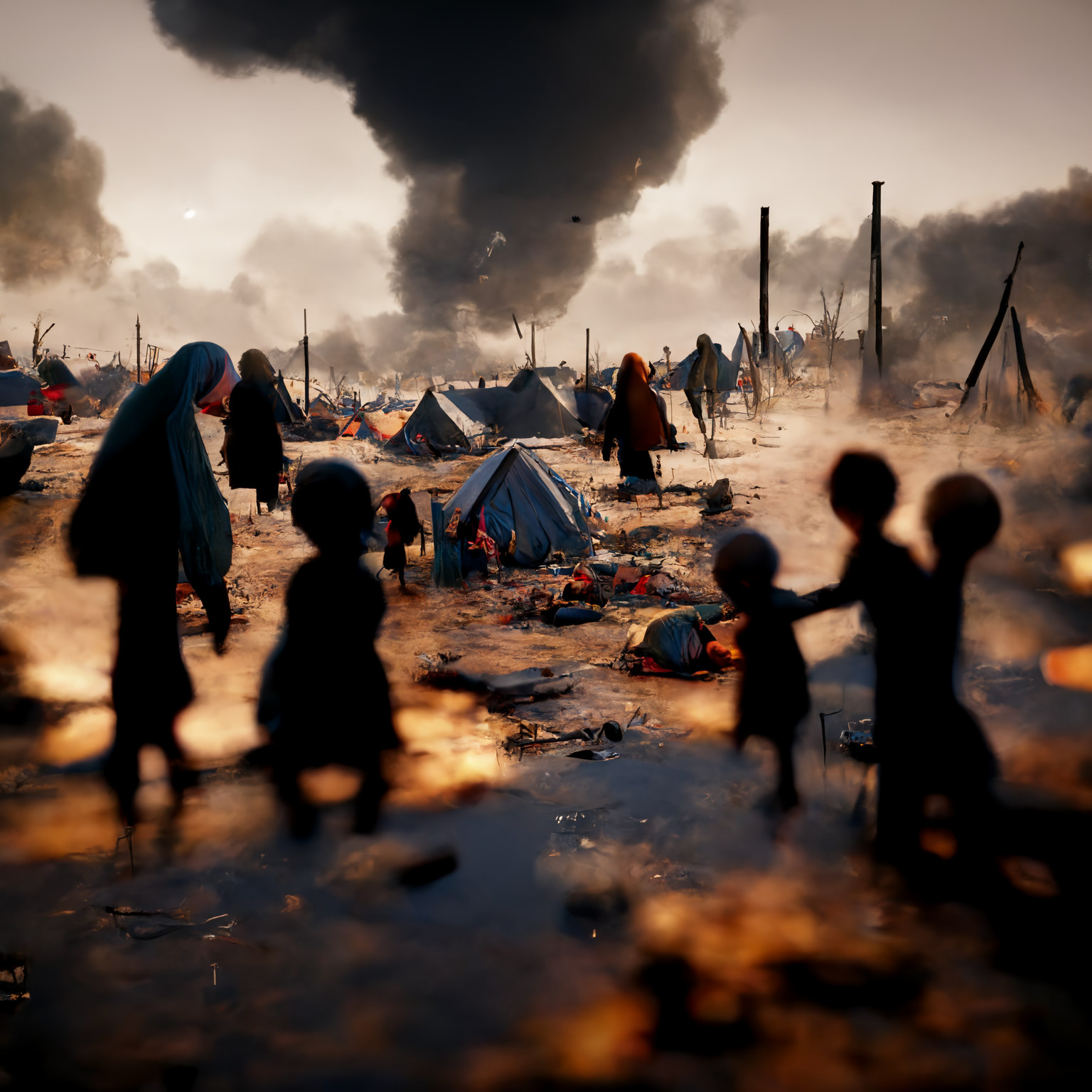 Apocalyse scene showing aftermath of devastation.