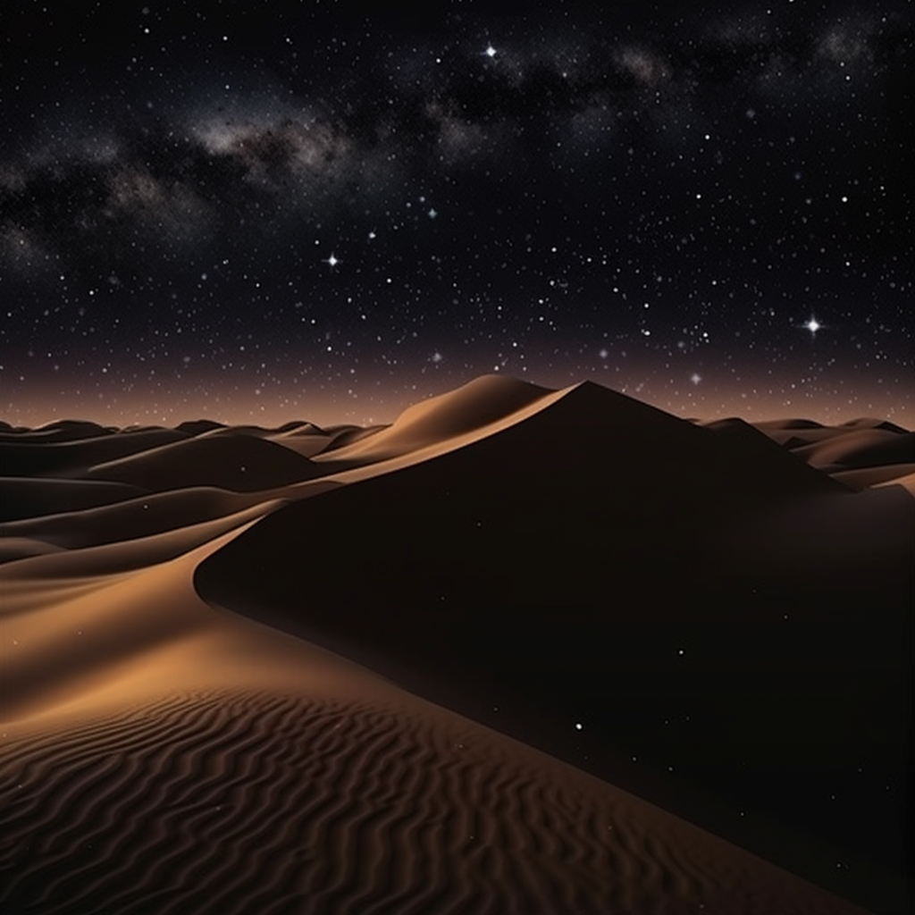 Saharas night is a boundless canvas