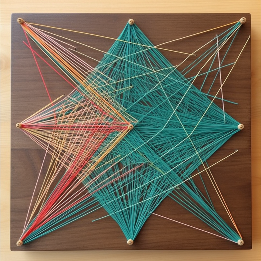 Visual art that involves the arrangement of strings