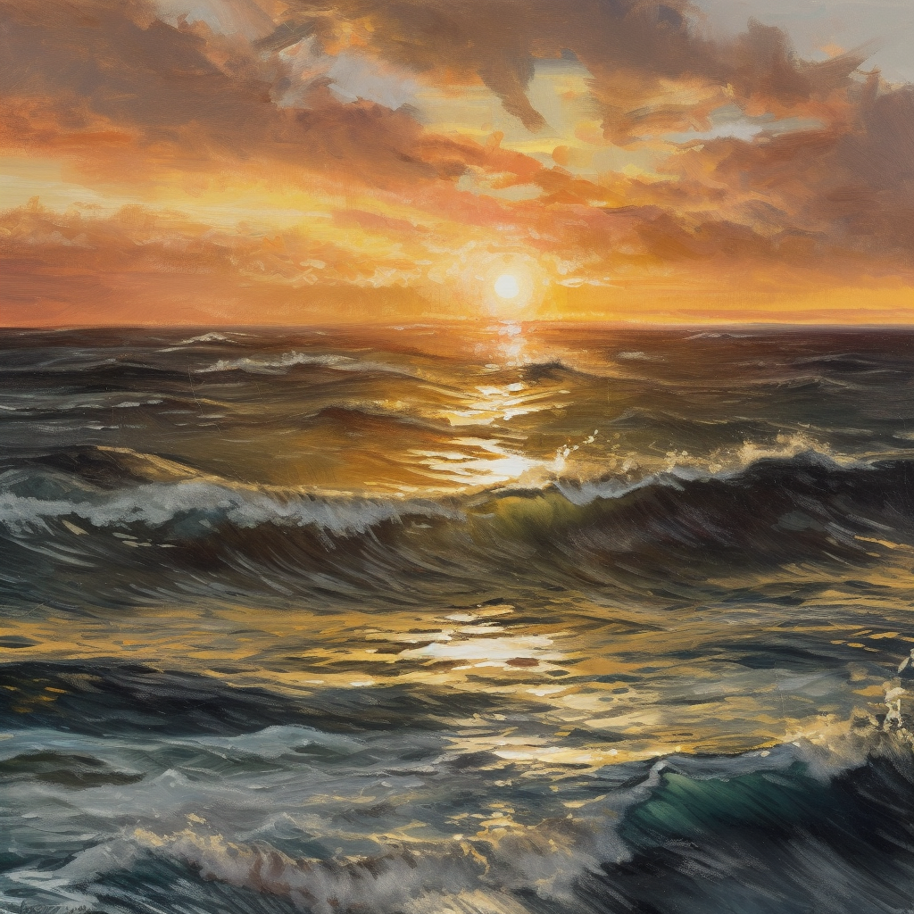 A sunset painting