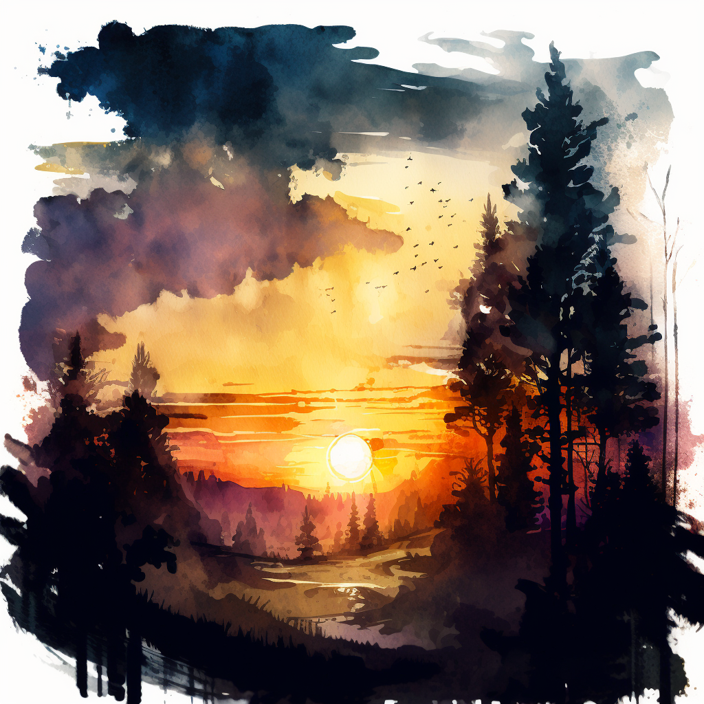 Painting a sunset in watercolor can be a captivating.